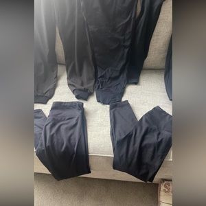 6 pairs of black leggings and joggers